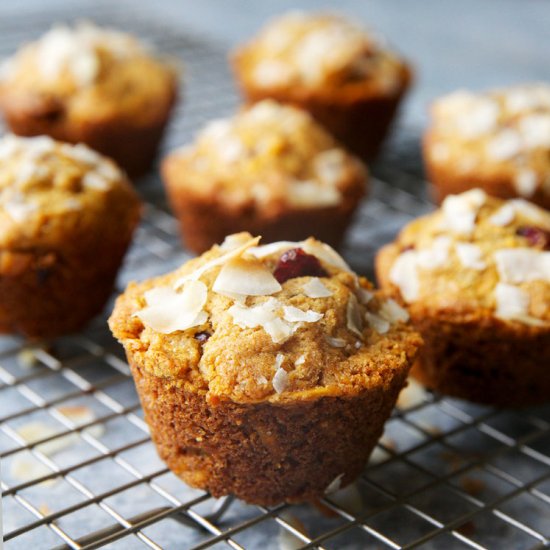 Cran-Orange Sweet Potato Muffins