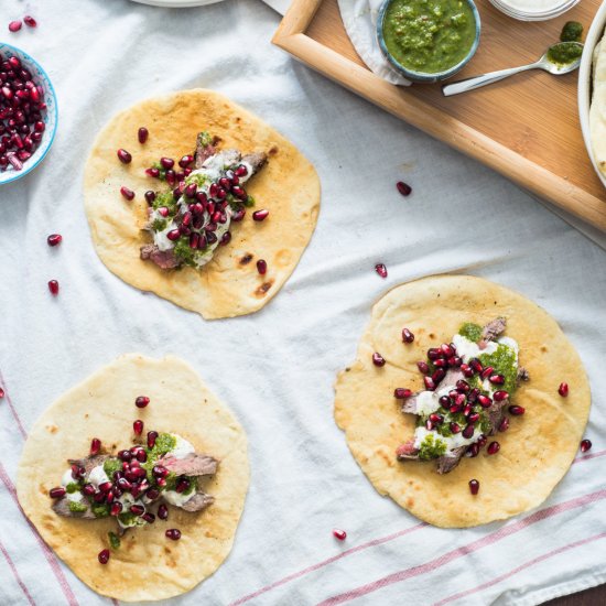 Flank Steak Tacos with Chimichurri