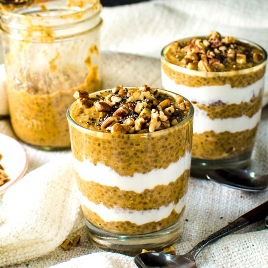 Pumpkin Pie Chia Pudding Parfait