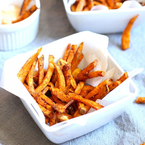 Spicy Baked Sweet Potato Fries