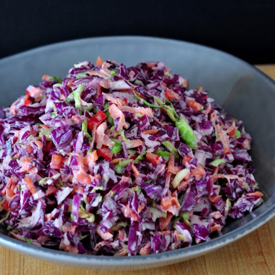 Rainbow Veggie Slaw