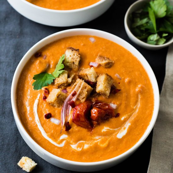 Creamy Harissa Tomato Soup