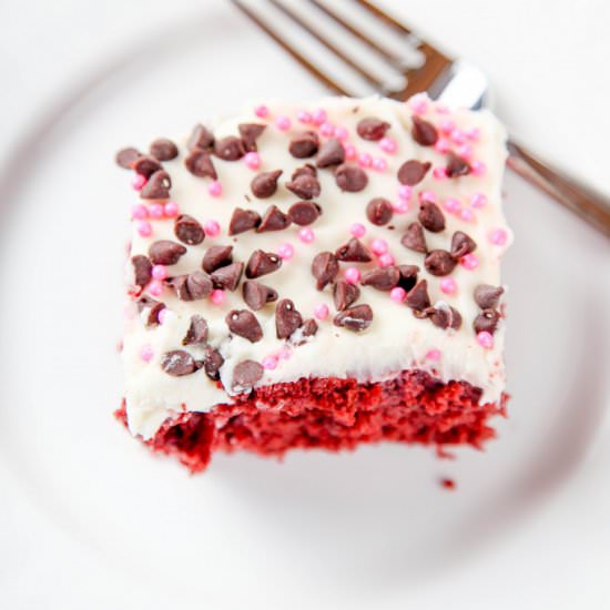 Red Velvet Poke Cake