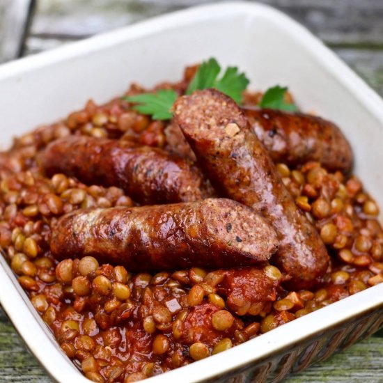 Merguez & Moroccan Spiced Lentils