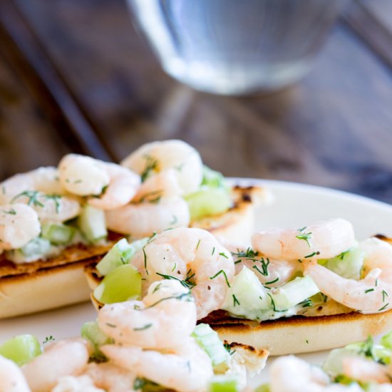 Prawn Sandwich w/ Celery and Grape