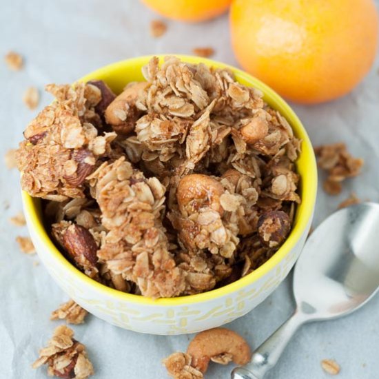 Chewy Orange Spiced Granola