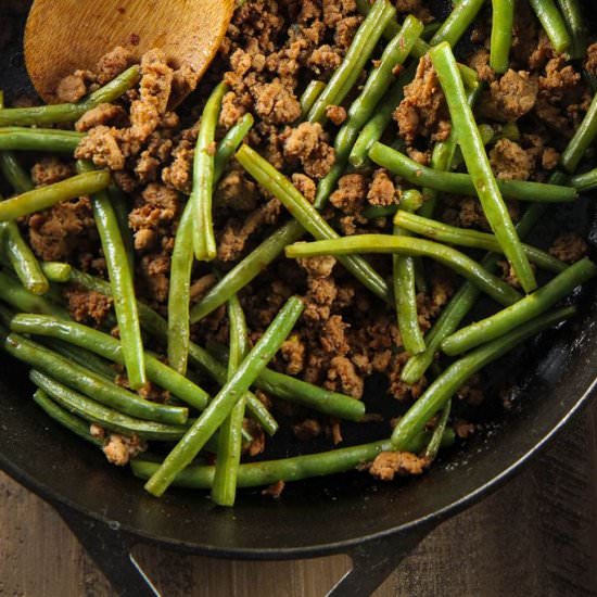 Asian Turkey and Green Bean Saute