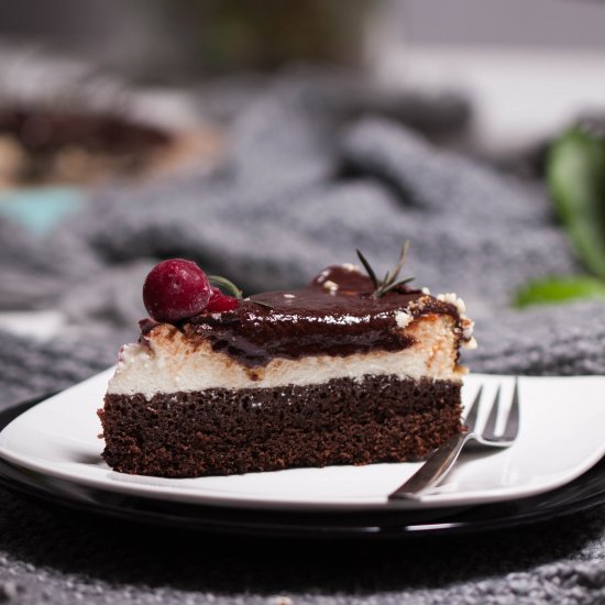 Chocolate-cheesecake with balsamico