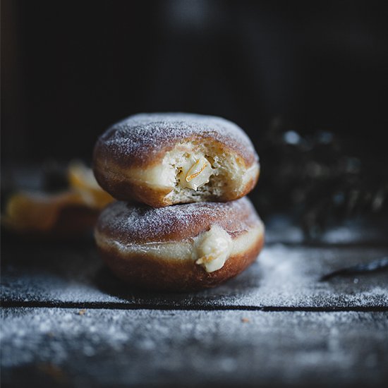 orange crème pâtissière doughnuts