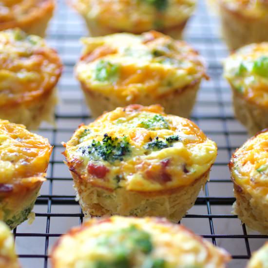 Broccoli Cheddar Mini Quiches