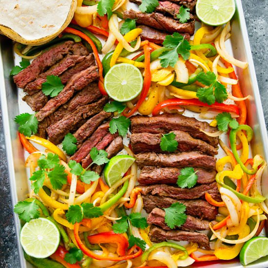 Sheet Pan Steak Fajitas