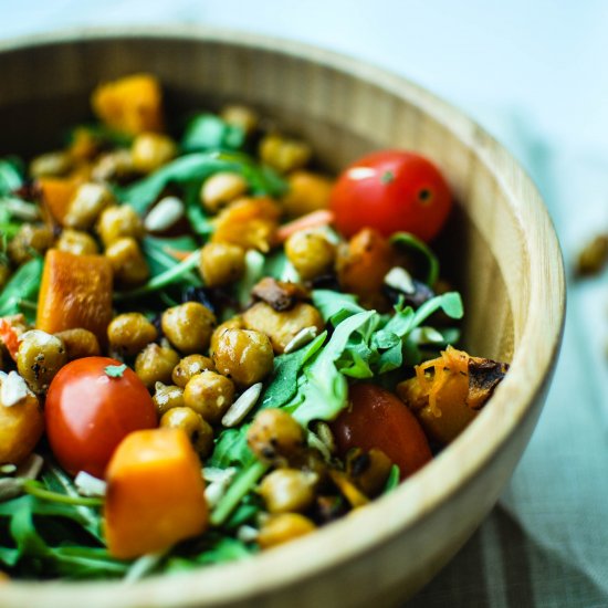 Arugula Salad with Turmeric Tahini