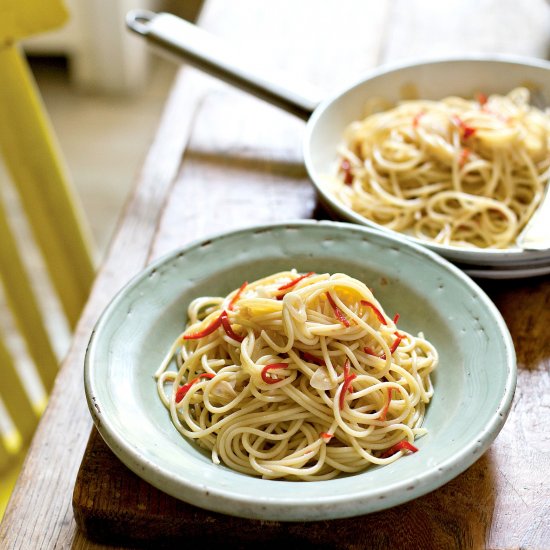 Spaghetti aglio, olio e peperoncino