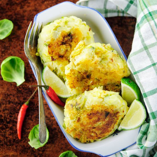 Bubble and Squeak Potato Cakes