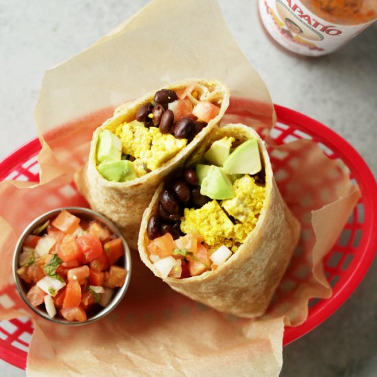 Vegan breakfast burrito