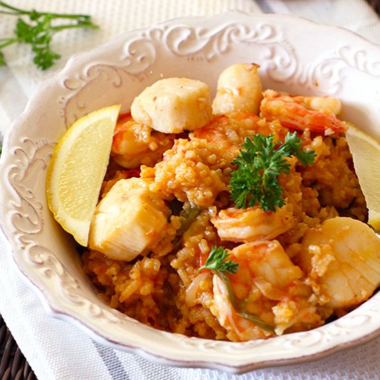 Shrimp and Scallops Paella