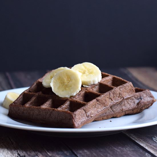 Chocolate Peanut Butter Waffles