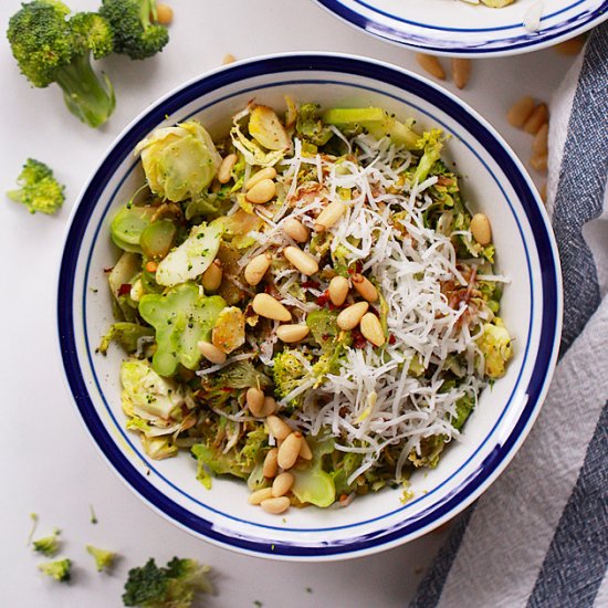 Brussels Sprout & Broccoli Salad