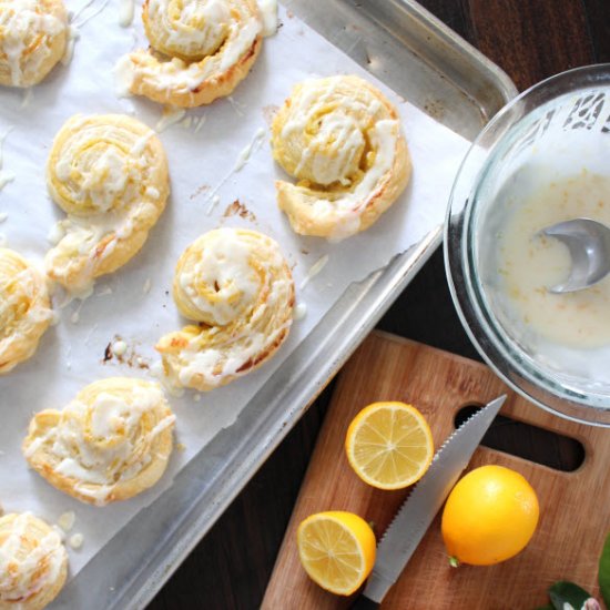 Sweet Puff Pastry Lemon Rolls