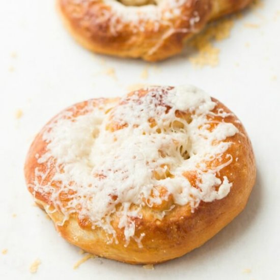 cheesy asiago pretzels