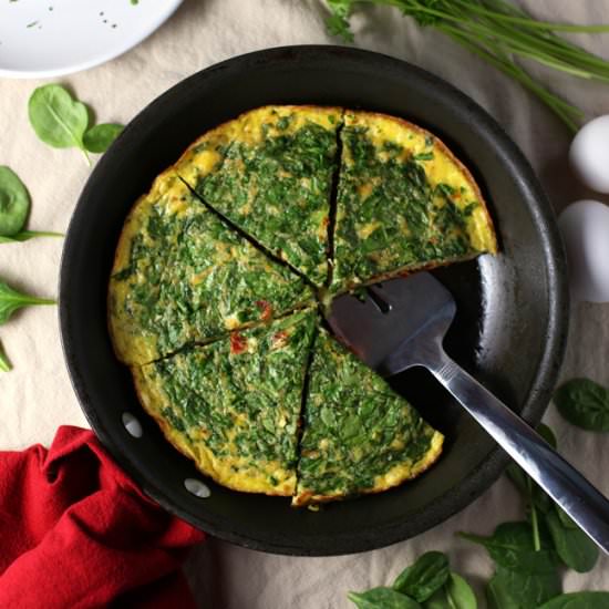 Healthy Tomato and Spinach Frittata