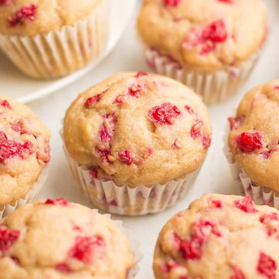 Raspberry Almond Mini Muffins