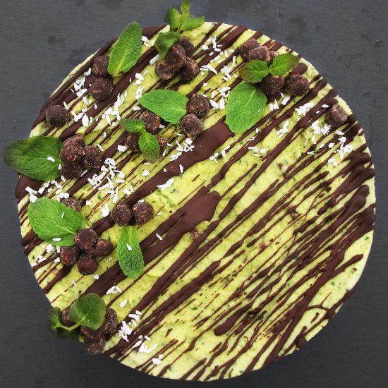 Mint choc chip cheesecake