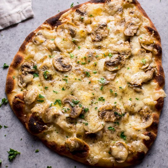 Truffled Mushroom Naan Pizza