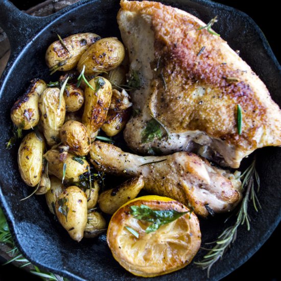 One Pan Roasted Chicken