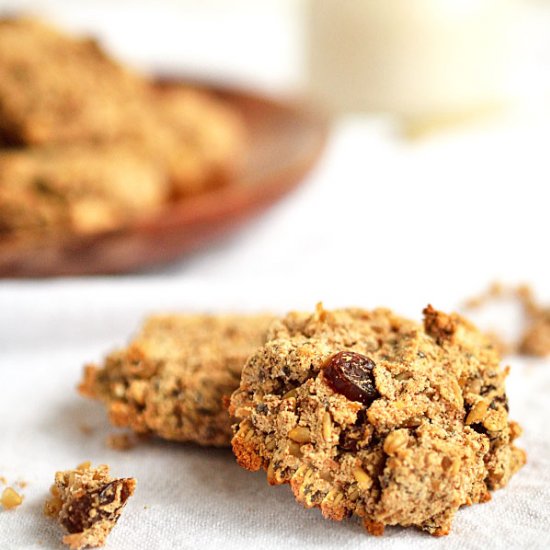 Fermented Oat Raisin Cookies