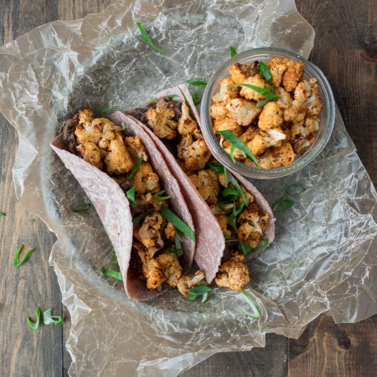 Black Bean Tacos with Cauliflower