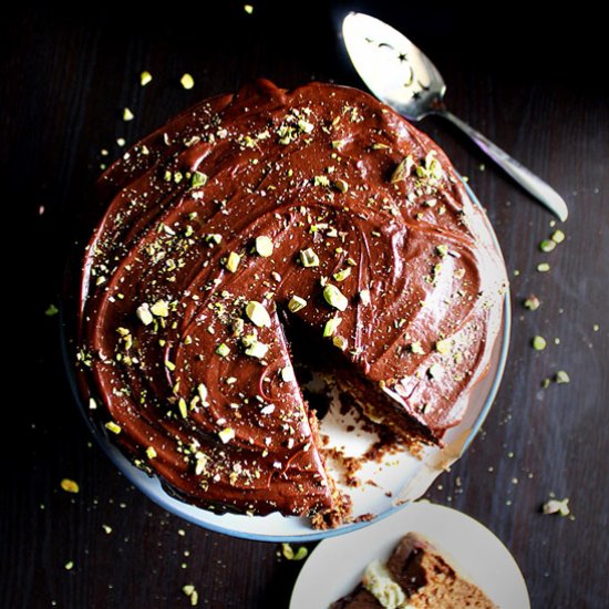 Chocolate Orange Pistachio Cake