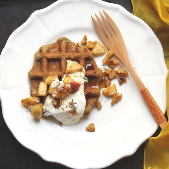 Apple Cinnamon Buckwheat Waffles