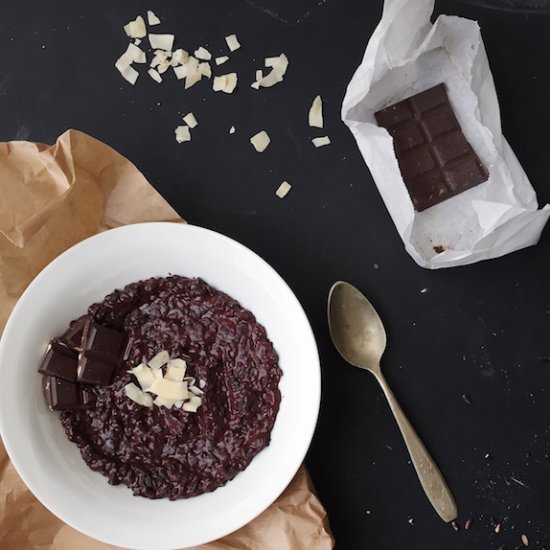 Chocolate Black Rice Pudding