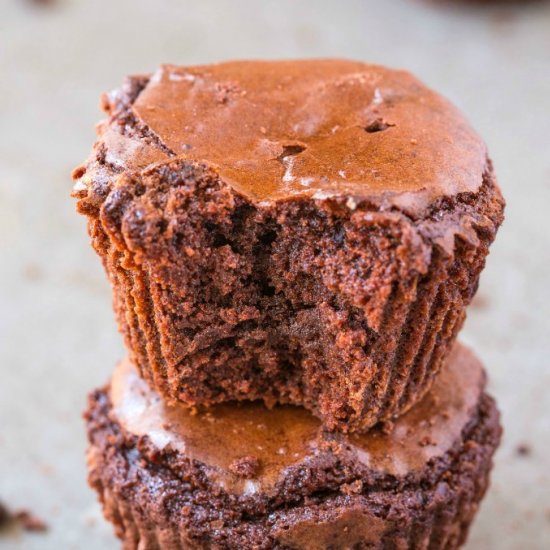 4 Ingredient Brownie Muffins