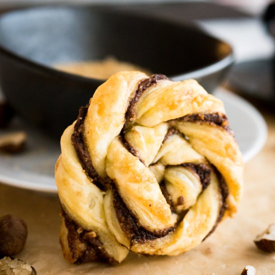 Twisted Nutella Danish