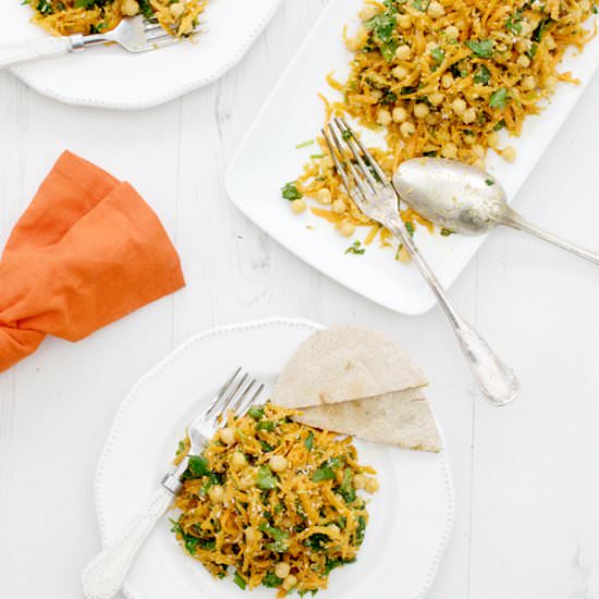 Carrot & Chickpea Salad w/ Coconut