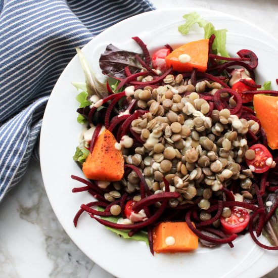 Winter Lentil Beet Salad