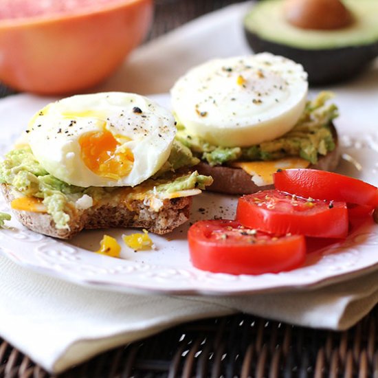 Poached Egg Avocado Muffins