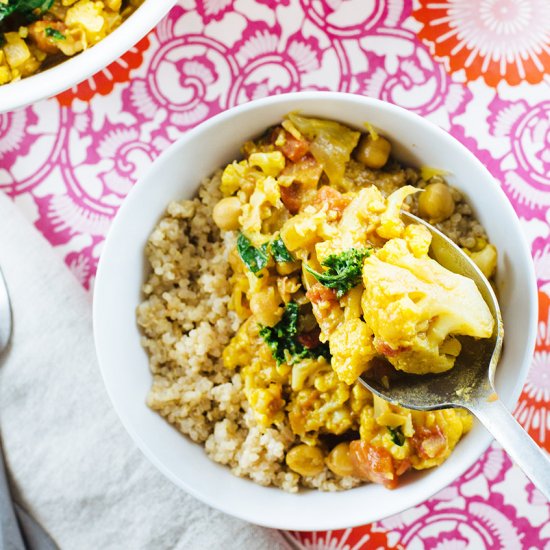 Cauliflower and Chickpea Curry