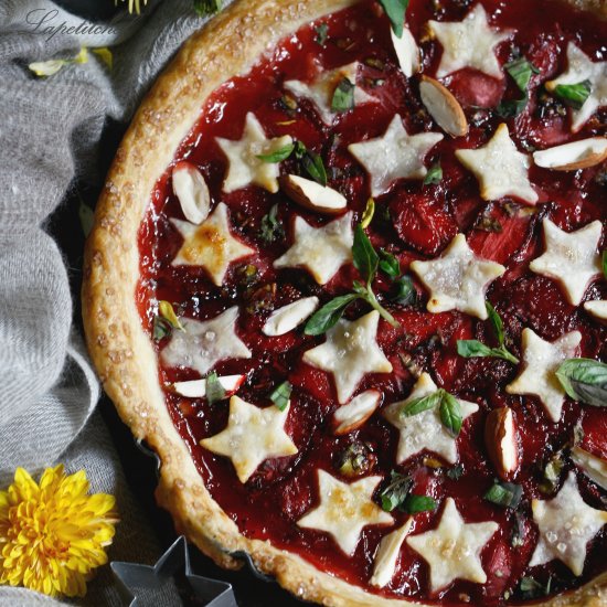 Strawberry and basil Pie