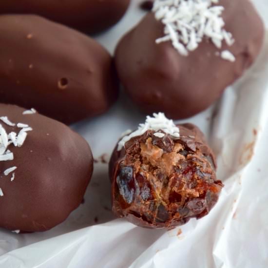 Almond Butter Chocolate Dates