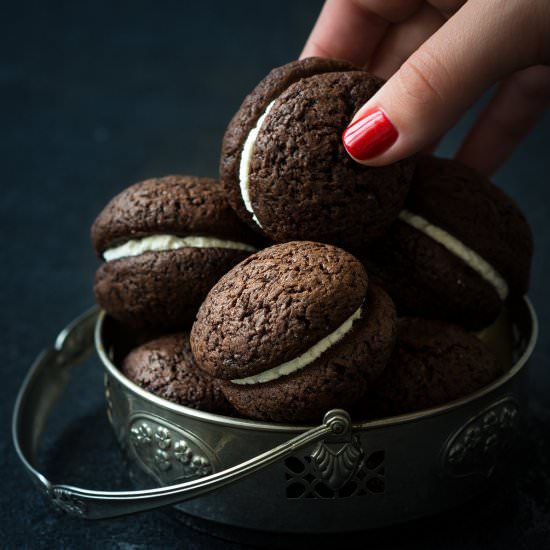 Chocolate Chestnut Whoopie Pies