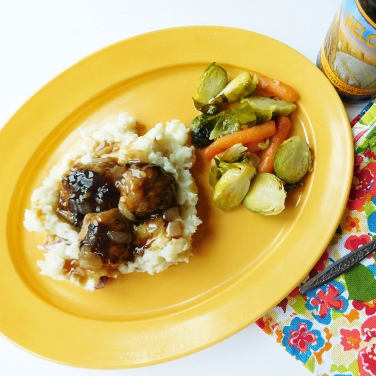 Turkey Meatballs w/ Balsamic Glaze