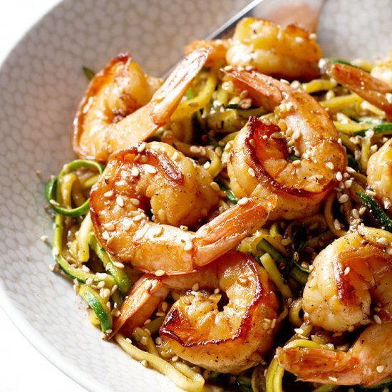 Teriyaki Shrimp & Zucchini Noodles