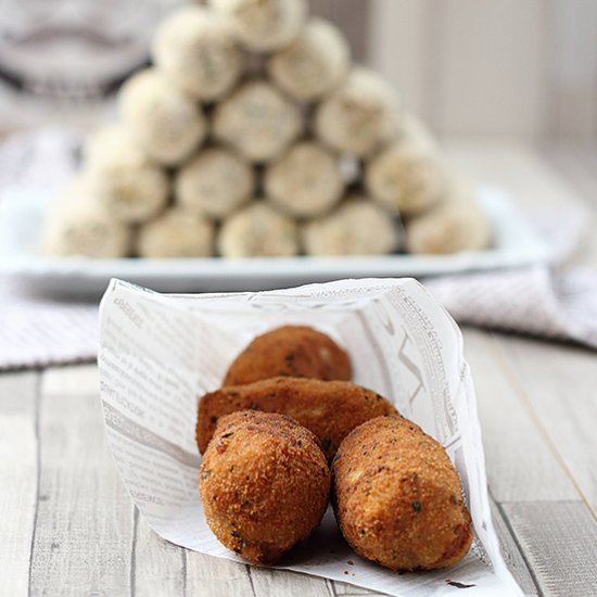 Cooked croquettes