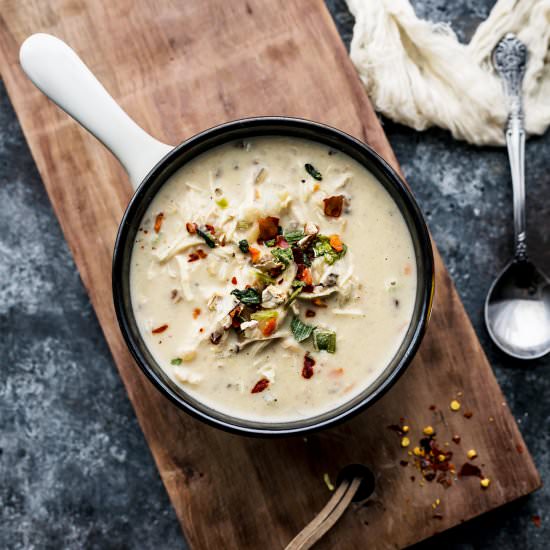 Slow Cooker Chicken Wild Rice Soup