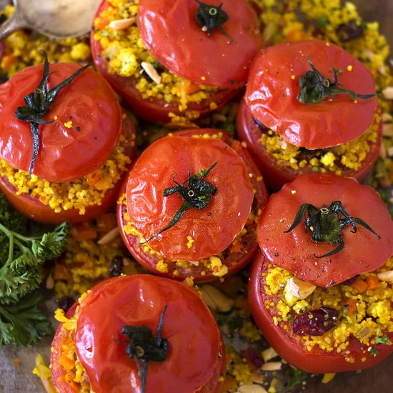 Jeweled Couscous Stuffed Tomatoes