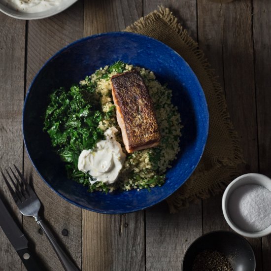 Salmon Quinoa Bowls with Kale