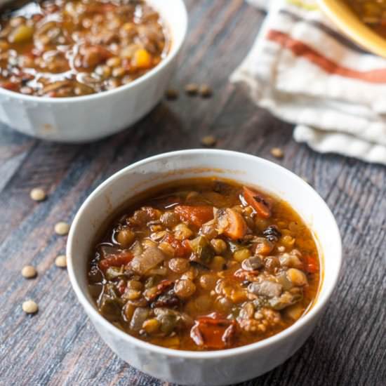 Easy Lentil & Sausage Soup